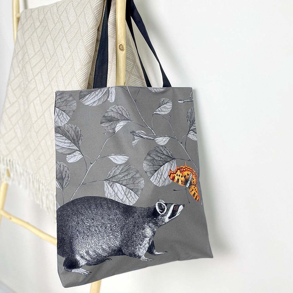 Сумка жіноча тканинна Original Енот и бабочка 40x45 см (SV_22S017_SE), фото 1
