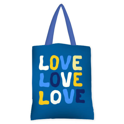 Сумка жіноча тканинна Original Love Love Love 40x45 см (SV_22U019_SI), фото 1