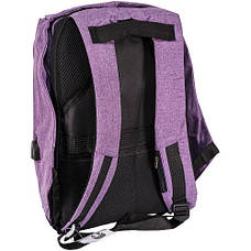 Рюкзак міський Bobby антикрадій з usb-портом, XD Design, фіолетовий, фото 2
