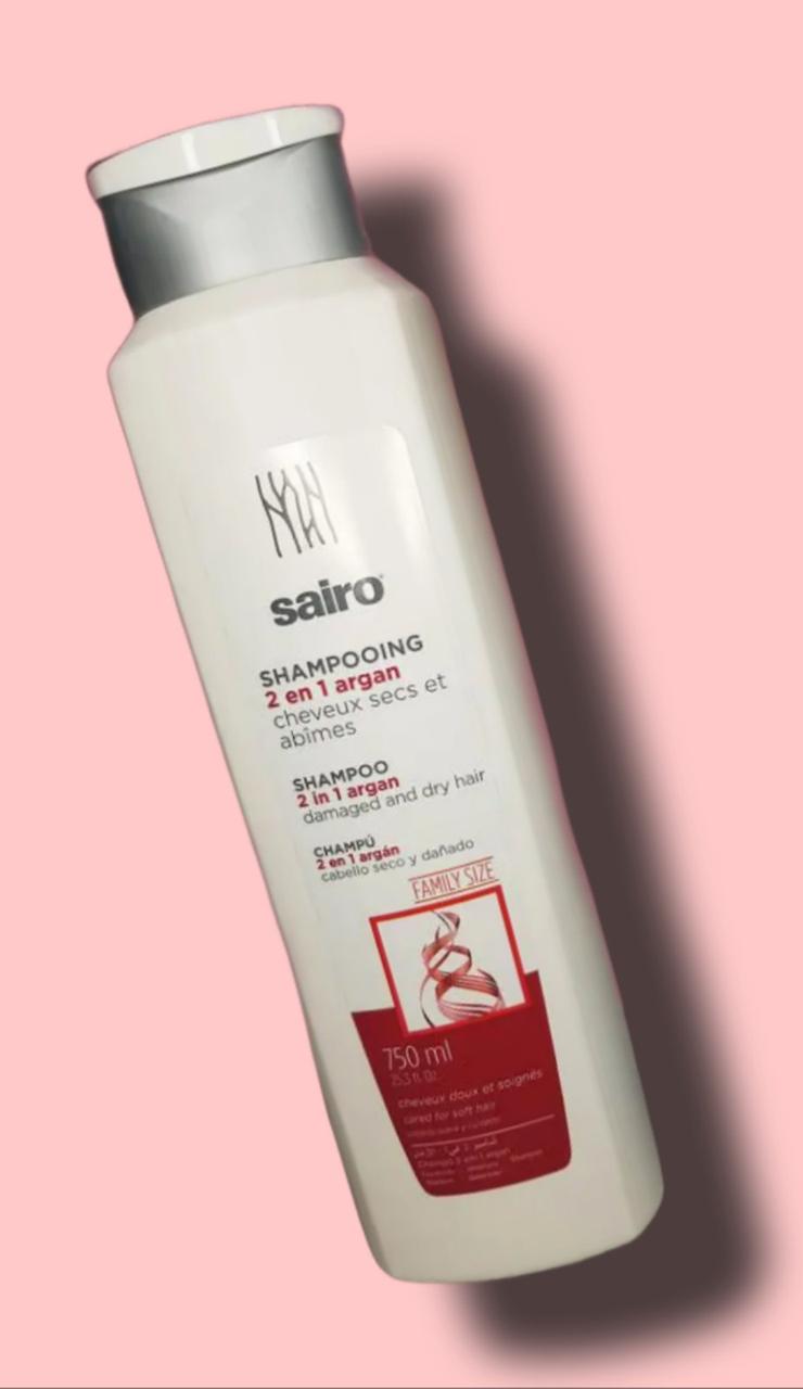 Аргановий шампунь для волосся Sairo 2 in 1 Argan Shampoo 750 мл ( Іспанія)