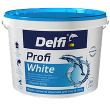Фарба латексна акрилова для стін і стель Profi White (ТМ "Delfi") 4,2 кг