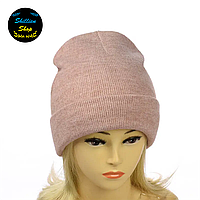 Женская шапка из ангоры - Глория - Персиковый