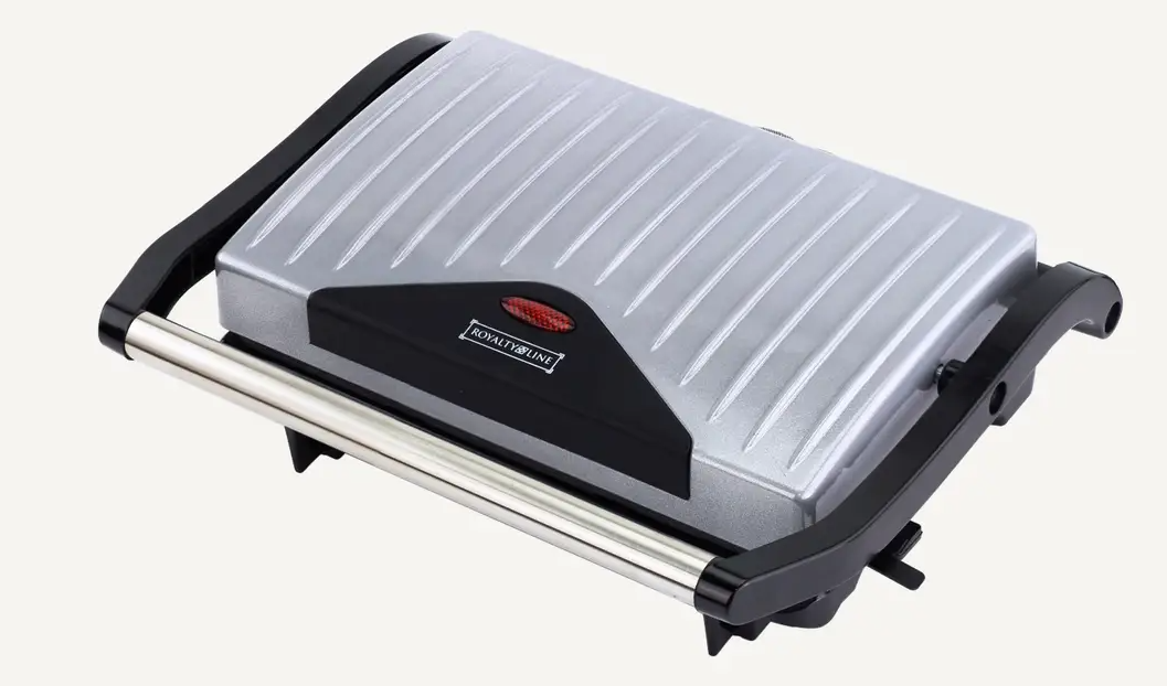 Гриль електричний (паніні мейкер) Royalty Line RL-PM-750.417-1 SILVER