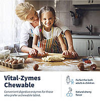 Klaire Vital-zymes chewable / Вітал Зимс жувальні ензими (Chewable enzymes ASDHelp) 180 табл. BX369, фото 5