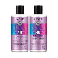 Набор интенсивное лечение Inoar Kit duo 4D beauty in 4 dimension, 2x400 ml