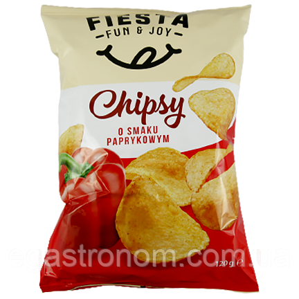 Чипси паприка Фієста Fiest o smaku paprykowym 120g 20шт/ящ (Код: 00-00012882), фото 1