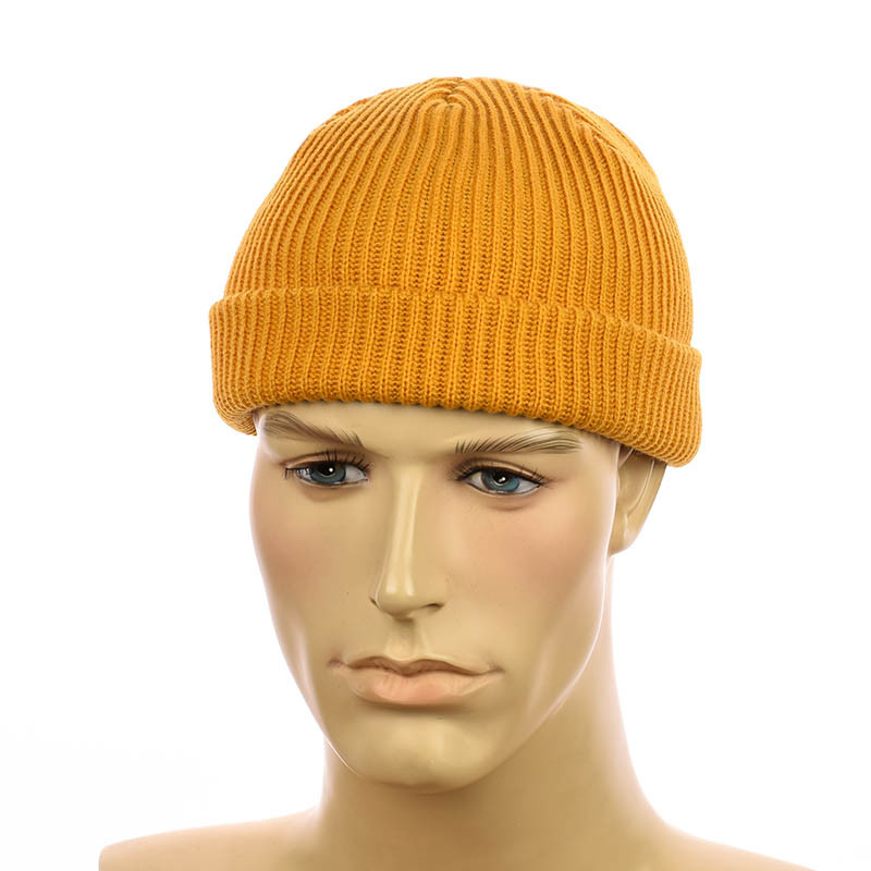 Шапка міні-біні в стилі "Монатік" гірчичний