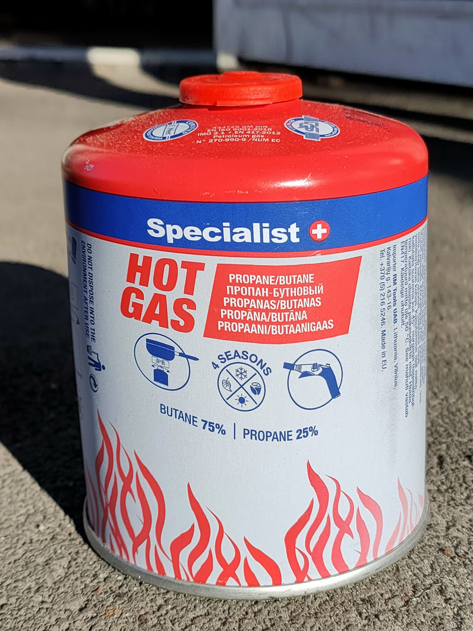 Газовый Баллон для Туристических Горелок Specialist 450г Резьбовое ...