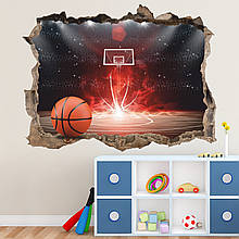 Інтер'єрна наклейка на стіну Баскетбольне поле Oracal розмір 96х73см