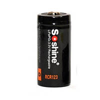 Soshine RCR123 16340 3.2V 600 mAh LiFePO4 КЕЙС 2