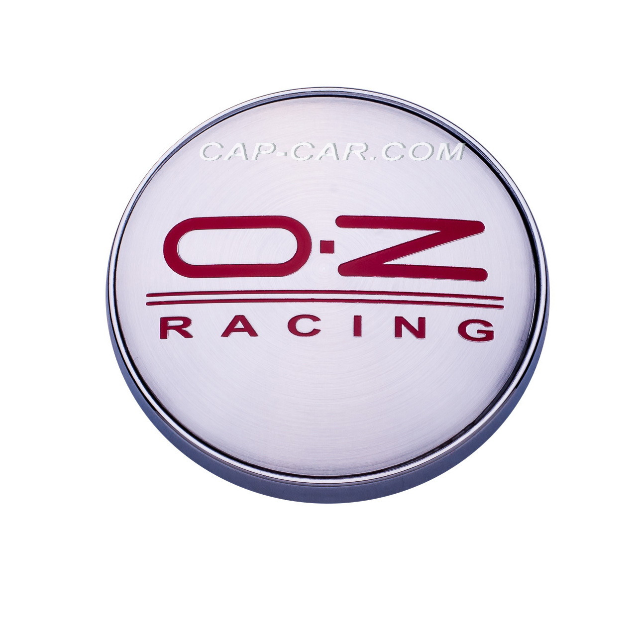 Ковпачки заглушки для литих дисків OZ Racing сірий з червоними літерами 56/60 мм, фото 1