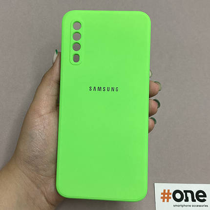 Чохол для Samsung Galaxy A50s матовий із мікрофіброю захистом для камери чохол на самсунг а50с салатовий S1Q, фото 1