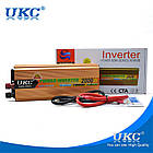 Перетворювач авто інвертор UKC 24V-220V 2000W, фото 3