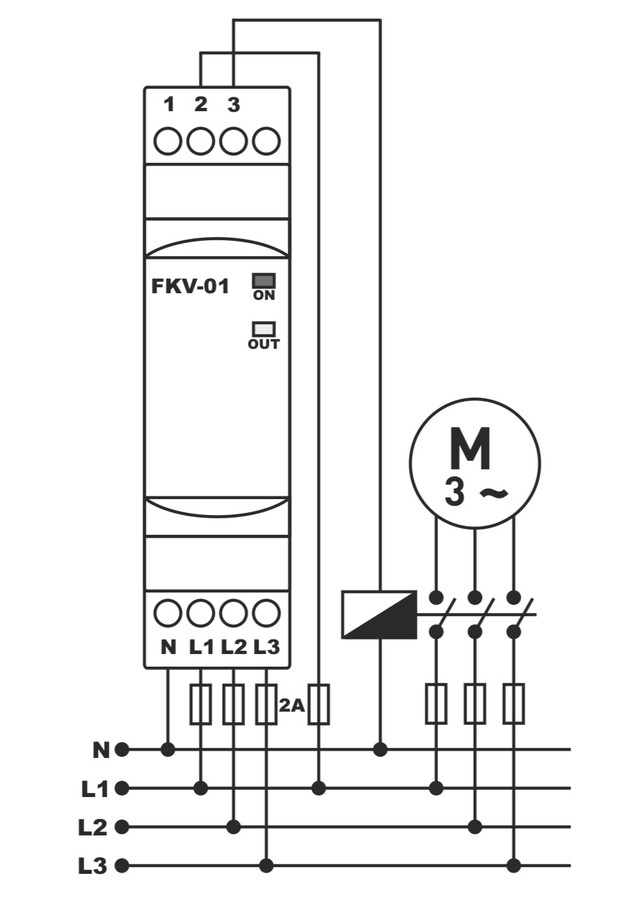 Реле контроля фаз устройство защиты 3-х фазного электродвигателя   TENSE
