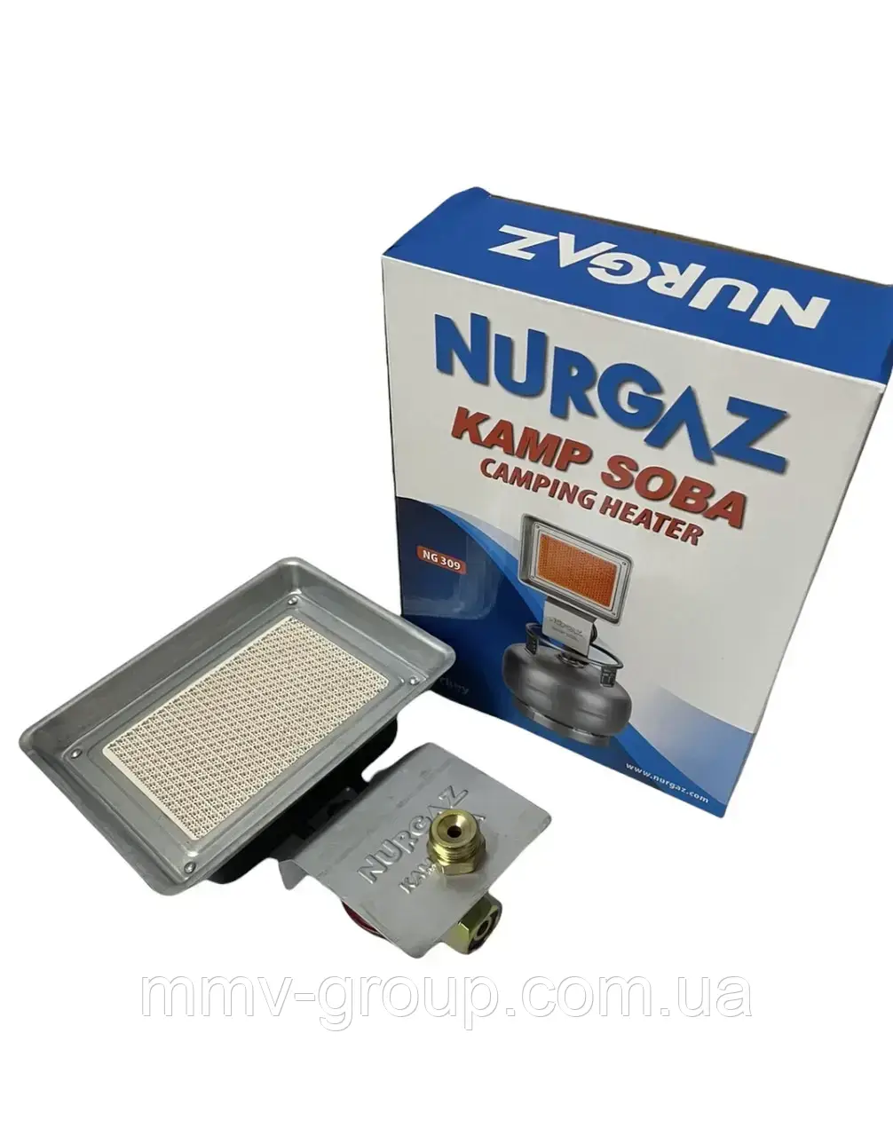 Газовий нагрівач (пальник) на газовий балон із вбудованим редуктором NURGAZ 1.5 кВт, фото 1