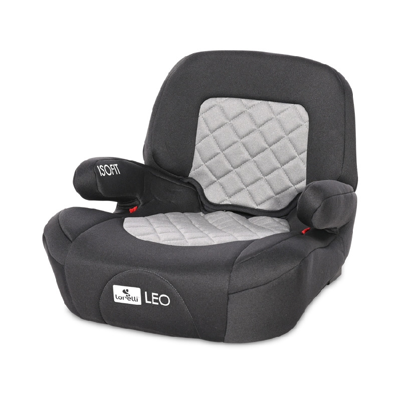 Автобустер Lorelli Leo Black зі знімною спинкою та кріпленням Isofit/Isofix 22-36 кг