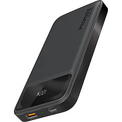 УМБ Promate Torq-10 10000 mAh, USB-C PD, USB-А QC3.0 Black