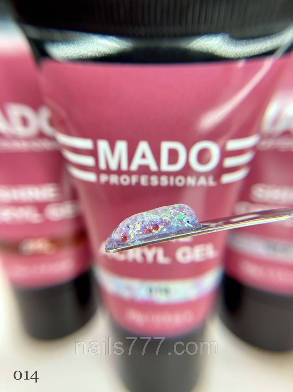 Полігель Mado Acryl Gel No14, 30 мл із шимером, фото 1