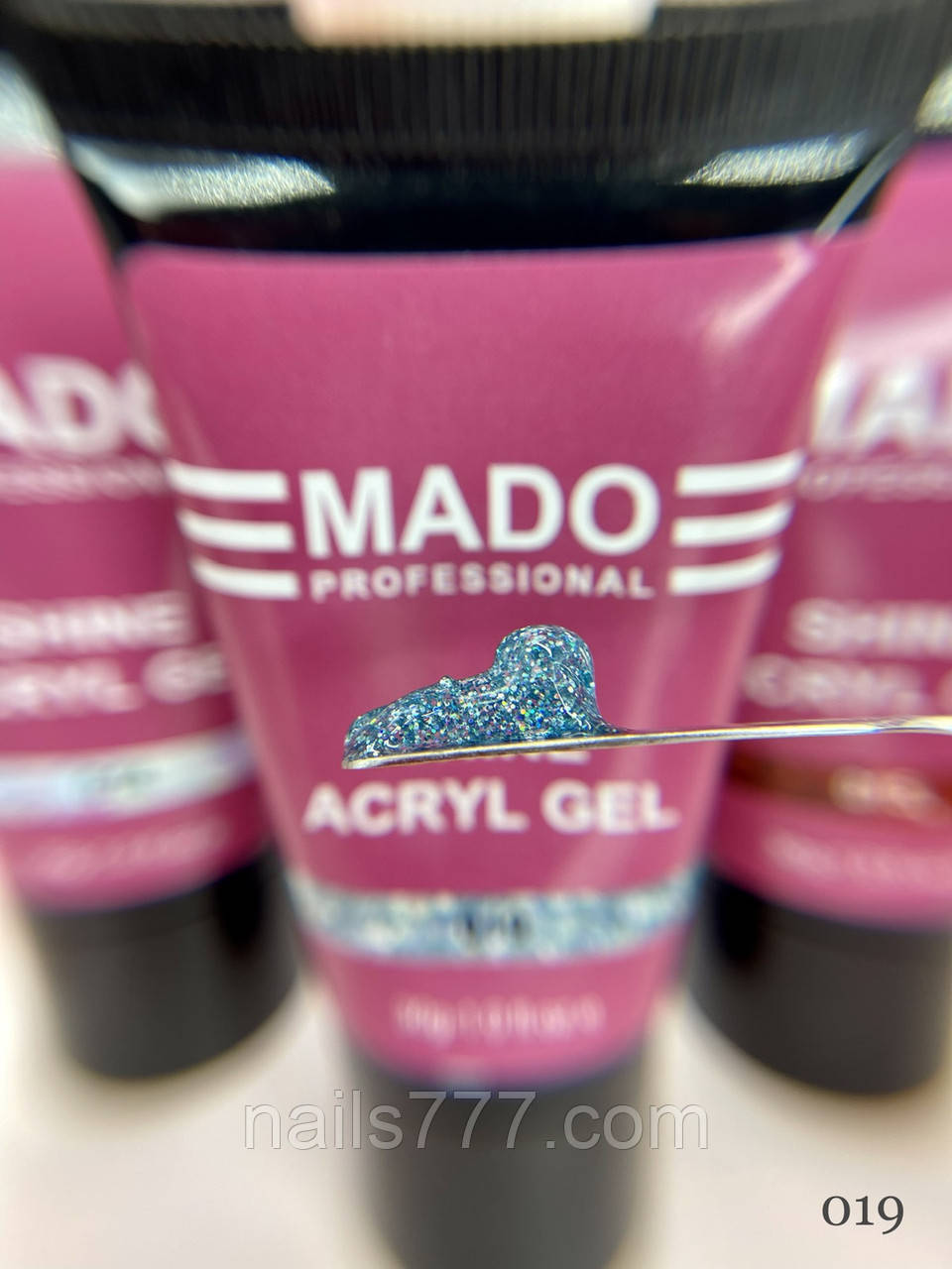 Полігель Mado Acryl Gel No19, 30 мл із шимером, фото 1