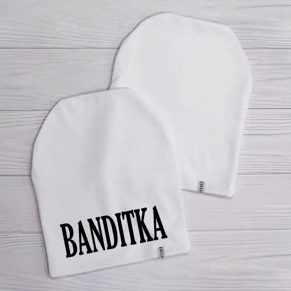 Жіноча шапка з принтом BANDITKA