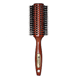 Щітка-брашинг для волосся Salon Professional дерев'яна кругла 4776 CLB
