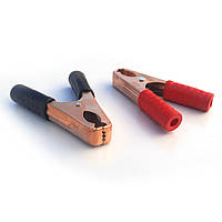 АТ-0026 Затискач акумуляторний 100А. Товщина металу 0,45 мм. Покриття мідь (довжина 105 мм, ширина 80 мм)