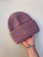 Базова зимова тепла жіноча шапка. Шерсть та ангора