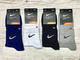 Шкарпетки чоловічі середні демісезонні бавовна NIKE р-ри 41-45 (1уп-12 пар) колір мікс
