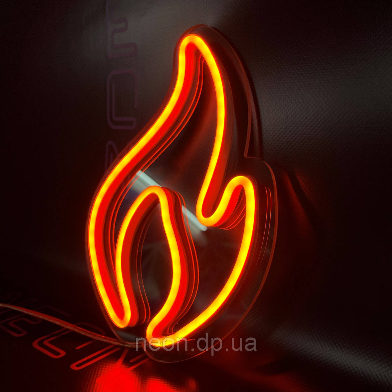 Неонова вивіска "Fire". LED-вивіска