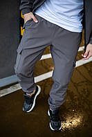 Теплые мужские тактические штаны софтшелл на флисе серые утепленные брюки softshell софтшел