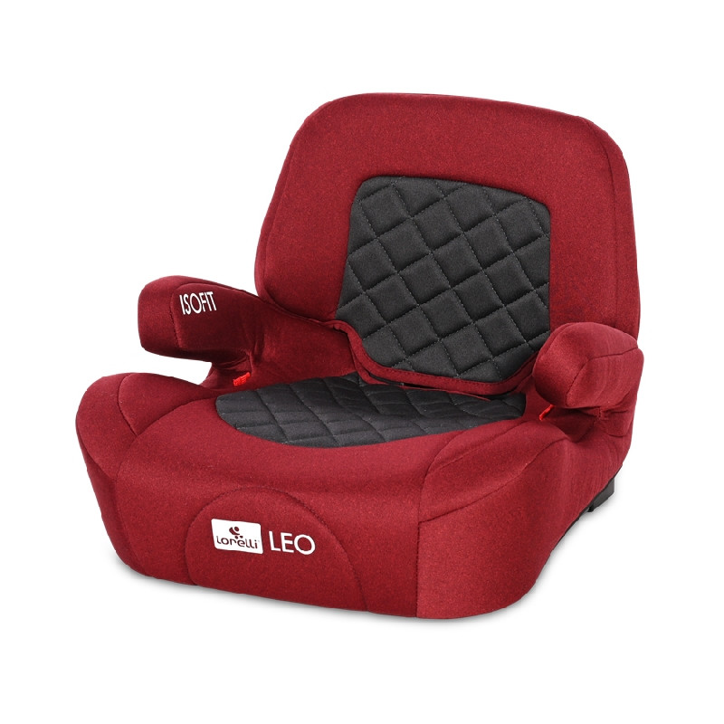 Автокрісло бустер Lorelli Leo Brick Red зі знімною спинкою та кріпленням Isofit/Isofix 22-36 кг