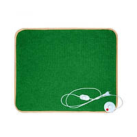 Килимок з підігрівом Monocrystal 54х66см. 70 Вт із захистом від перегріву та регулятором температури, зелений