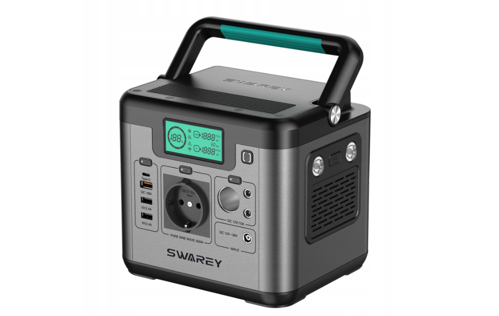 Портативна електростанція Powerbank SWAREY S 518Wh 144000 mAh 500 W 230V