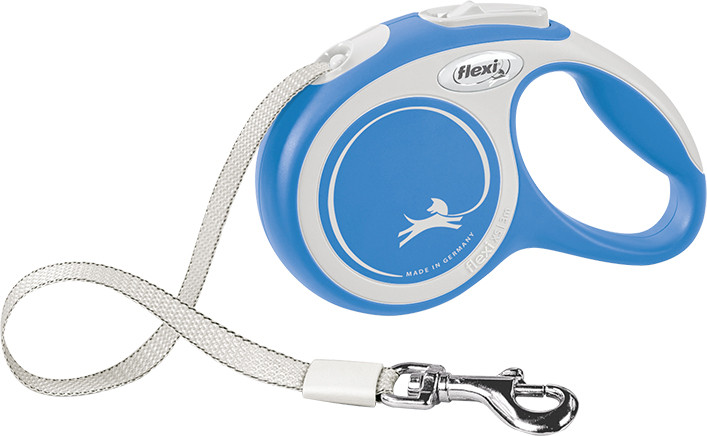 Повідецт-рулетка Flexi New Comfort XS  лента 3 м до 12 кг (Синій)