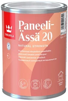 Лак панельний TIKKURILA PANEELI-ASSA 20 (ТІККУРІЛА ПАНЕЛЛІ-ЯССЯ) 0.9л напівматовий