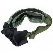 ESS Profile NVG Replica - тактичні балістичні захисні окуляри маска, 3 змінні лінзи, колір хакі, фото 3