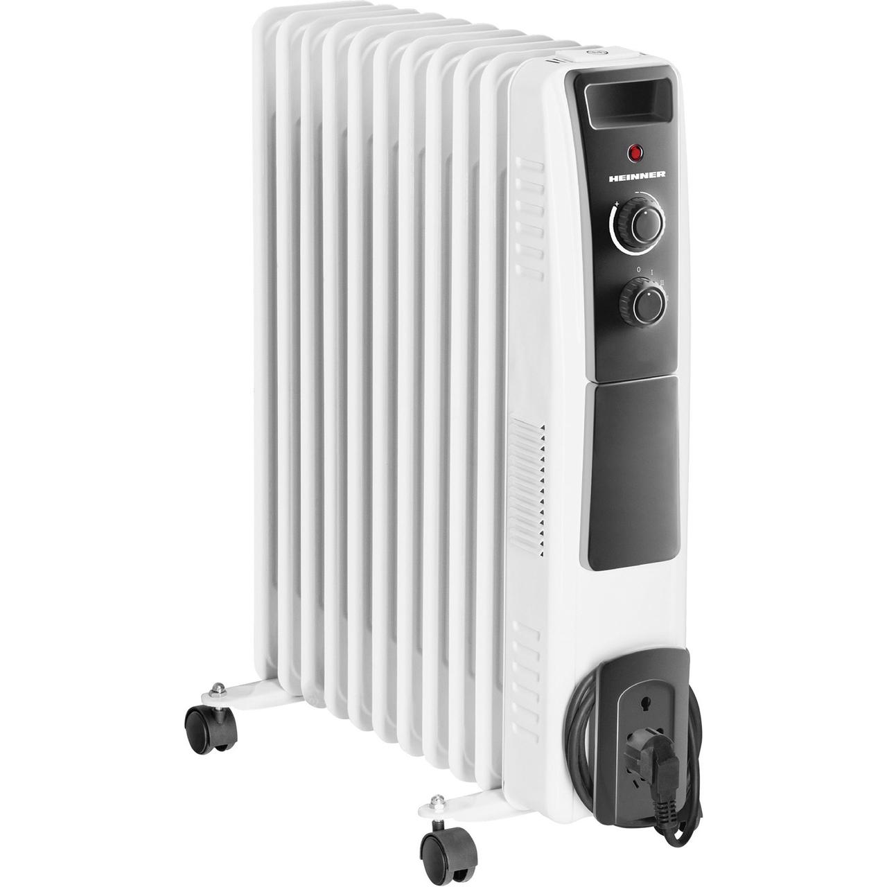 Масляний обігрівач Heinner HOH-Y11WB 11 секцій, 2500 Вт, конвекторний тип, для дому та кімнати на 3 режими.