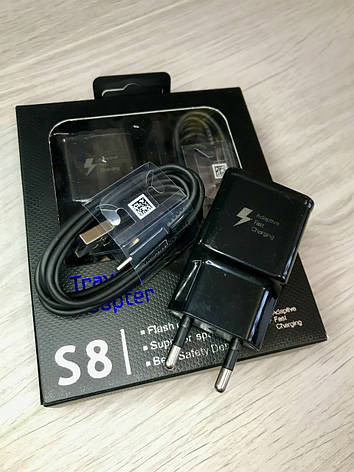 Зарядний пристрій для Samsung Fast Charging Type-C Galaxy s9 s9+ s8+ Note 8 9 a8, фото 1