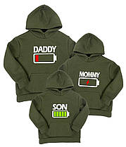 Набори 3х толстовок "БАТАРЕЙКИ"  Парний одяг