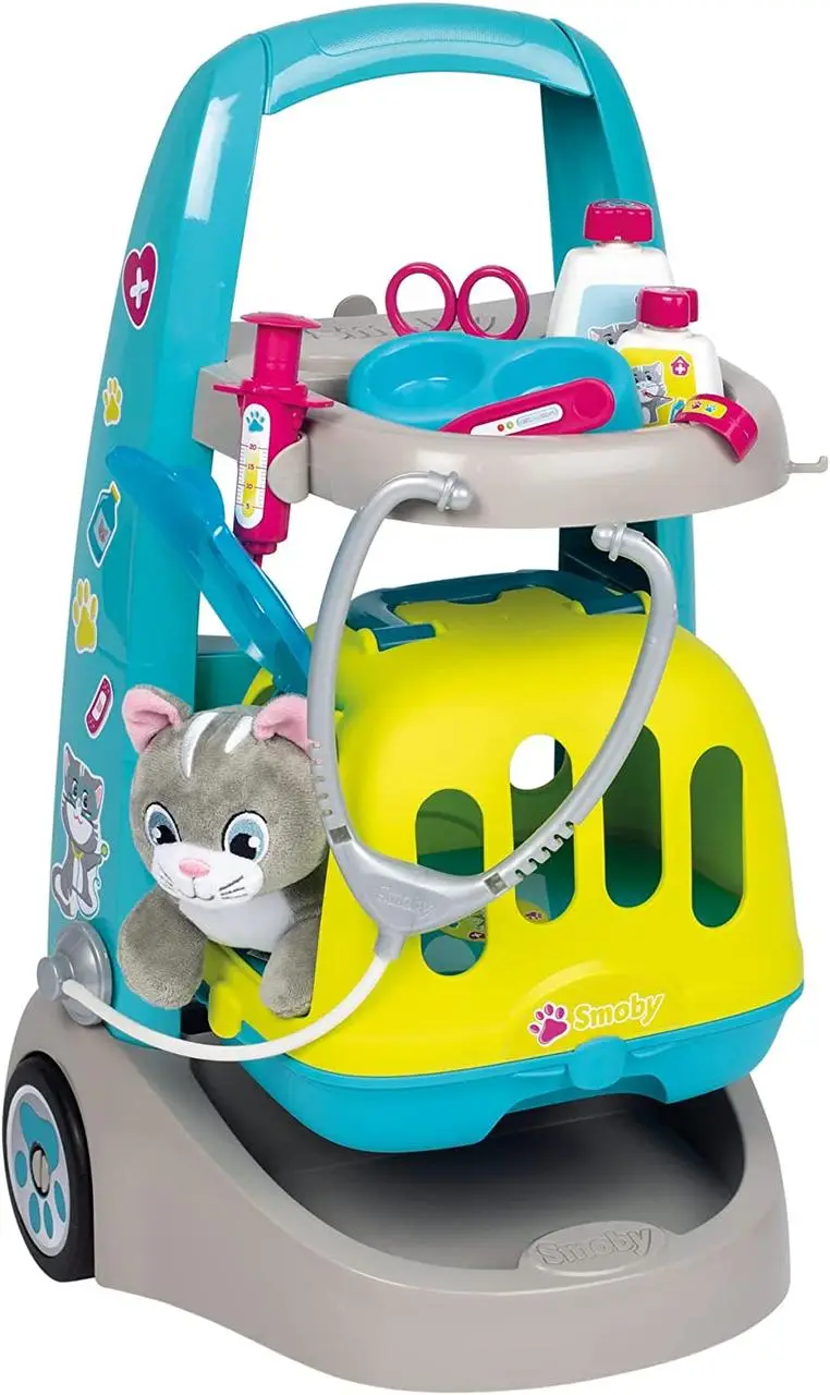 Ветеринарна клініка ігровий набір Smoby з котиком та переноскою