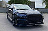 Спліттер Audi A3 S-line / S3 8V Sedan (2017+) елерон переднього бампера (V2), фото 10