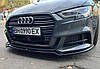 Спліттер Audi A3 S-line / S3 8V Sedan (2017+) елерон переднього бампера (V2), фото 3