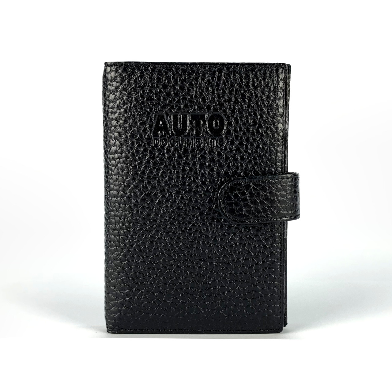 Шкіряна обкладинка для автодокументів Reform 102-011 чорна, фото 1