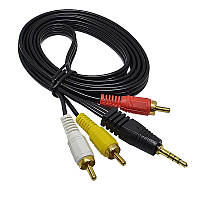 AV кабель перехідник mini Jack 3.5 3 x RCA