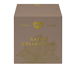 Серветки косметичні "Satin" 20х21 см, 80 шт, 2-х шар., білий куб, RUTA