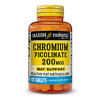 Витамины и минералы Mason Natural Chromium Picolinate 200 mcg, 100 таблеток