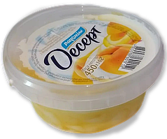 Десерт молоковмісткий сирний  кисломолочний термізований 23% жиру з фруктовим наповнювачем "Персик" відро 450 г ТМ Радомілк
