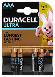 Батарейка лужна DURACELL ULTRA LR03/AAA 4 шт./блістер (Ціна вказана за 4 шт.) Оригінал