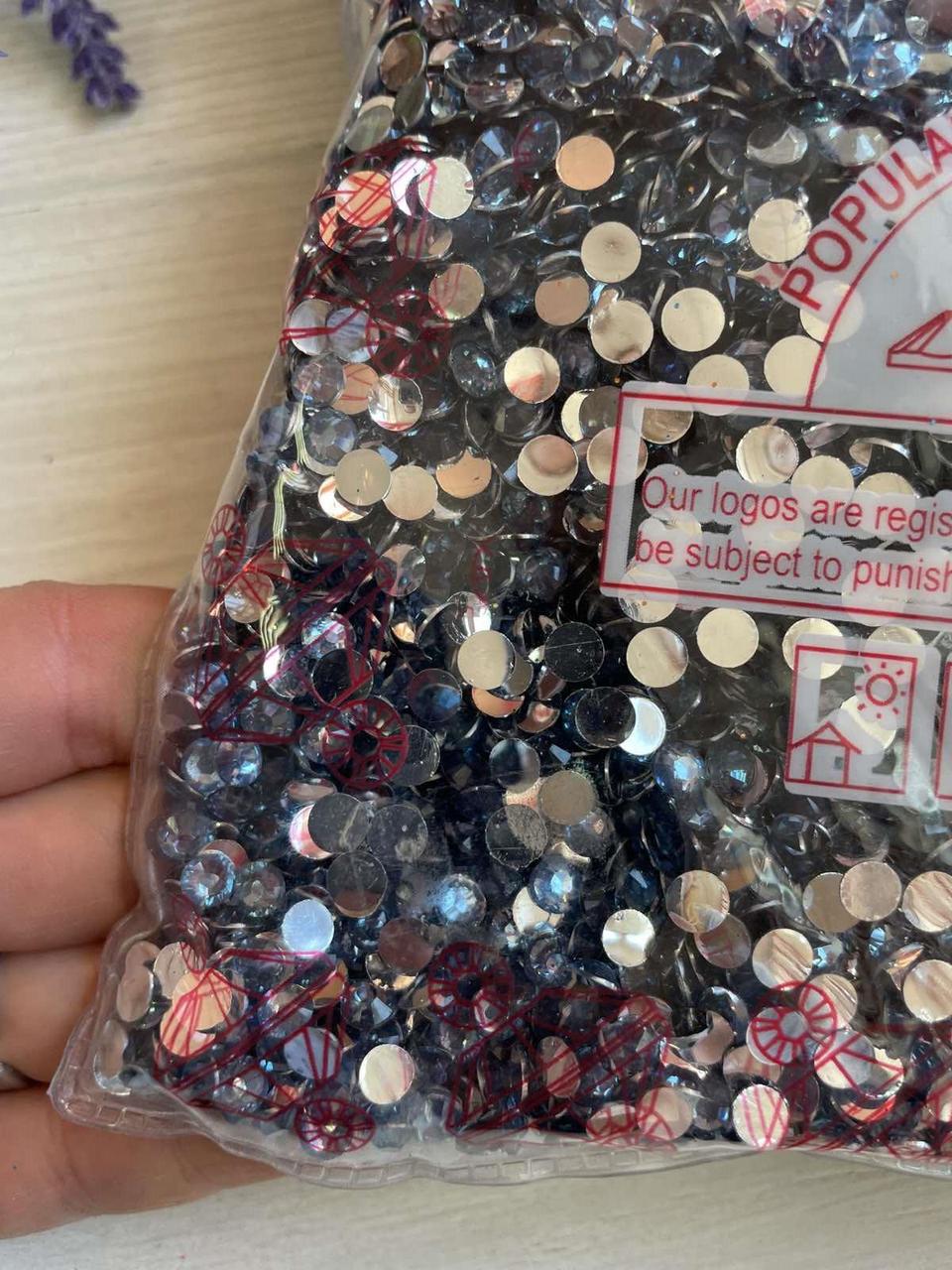 Стрази 5 мм, світло блакитні 30 000 шт., фото 1