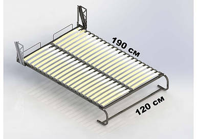 Вбудоване вертикальне відкидне ліжко 120*190